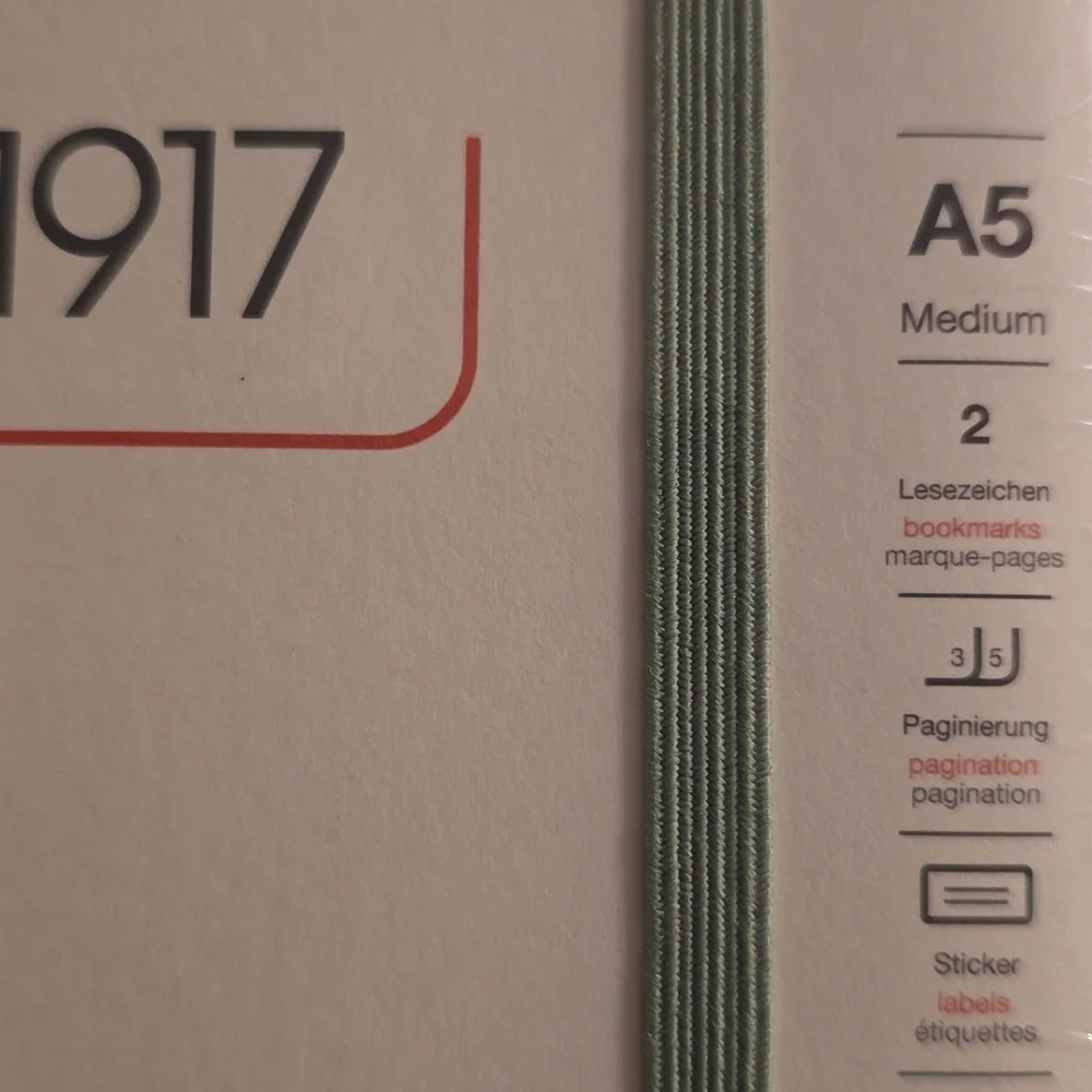 ❤️BUY 5 GET 3 FREE Notebook Medium (A5),Hardcover,251 numbered pages,Sage,dotted - Picture 3 of 10